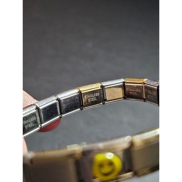 Silver tone Italian charm bracelet - Picture 7 of 10